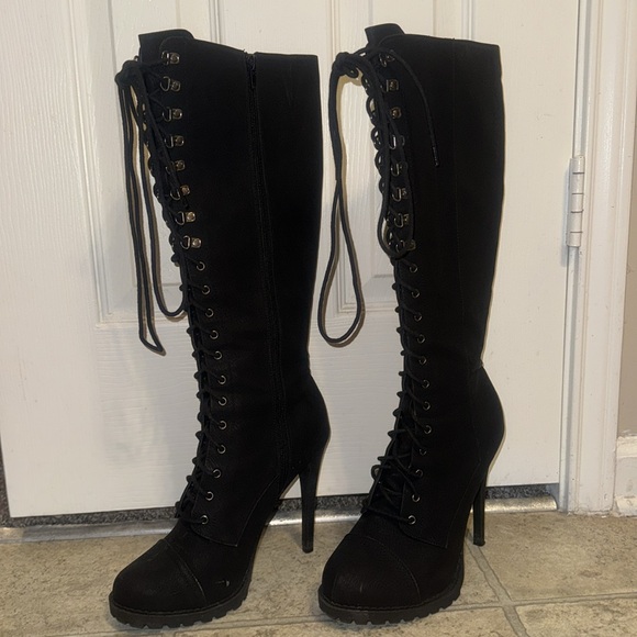 Aldo Leather Knee Hi Boots - Picture 3 of 12